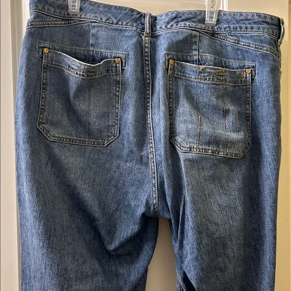 Anthropologie Pilcro The Wanderer Distressed Denim Jeans Size 18w - Picture 4 of 4